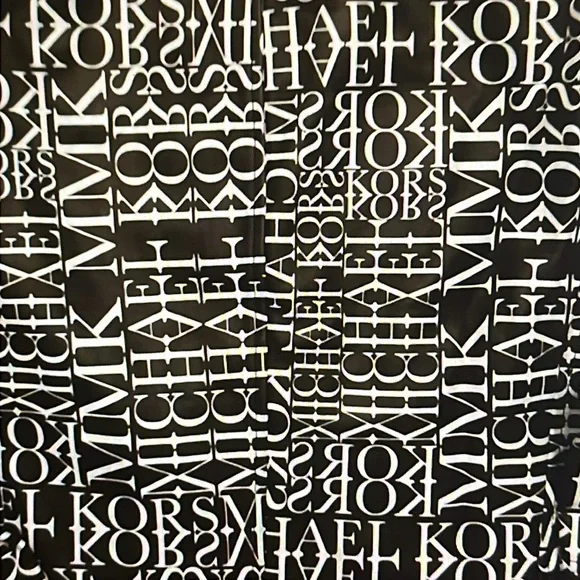 Michael Kors newsprint logo leather Moto jacket